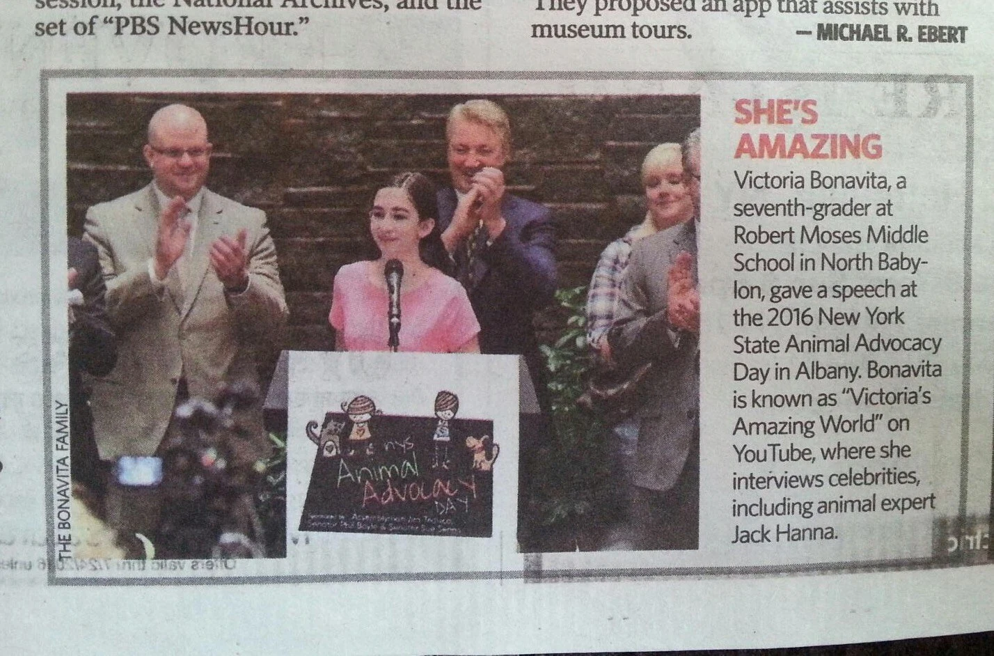 She's Amazing newspaper clipping about Victoria