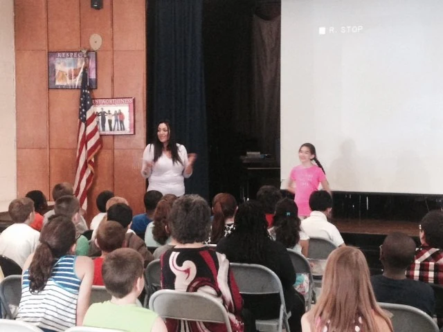 Victoria during one of her first Victoria's Amazing Pets presentations